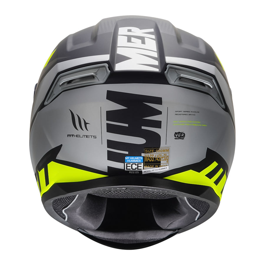 MT HUMMER BRICK HELMET - Matt Fluorescent Yellow