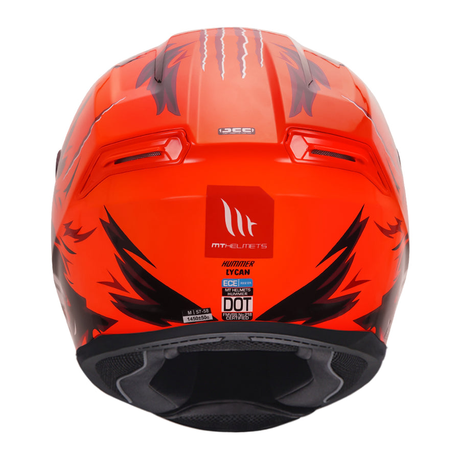 MT HUMMER LYCAN HELMET - Glossy Red