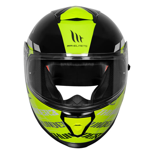 MT THUNDER3 PRO DAMER HELMET - Glossy fluorescent yellow