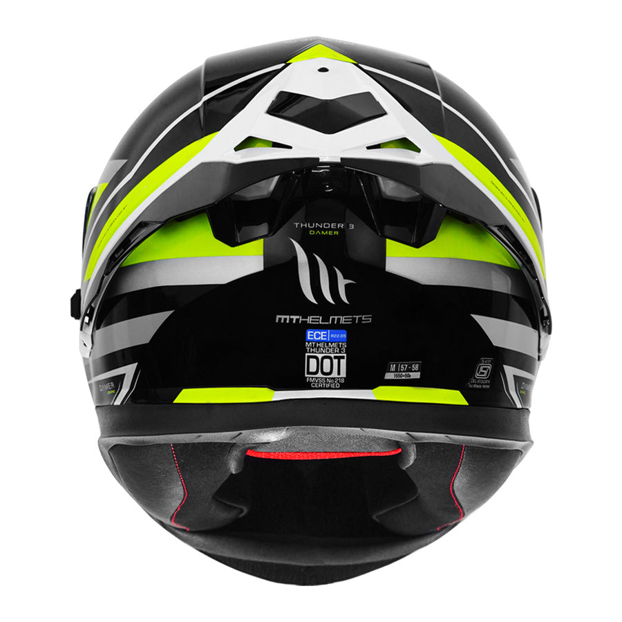 MT THUNDER3 PRO DAMER HELMET - Glossy fluorescent yellow