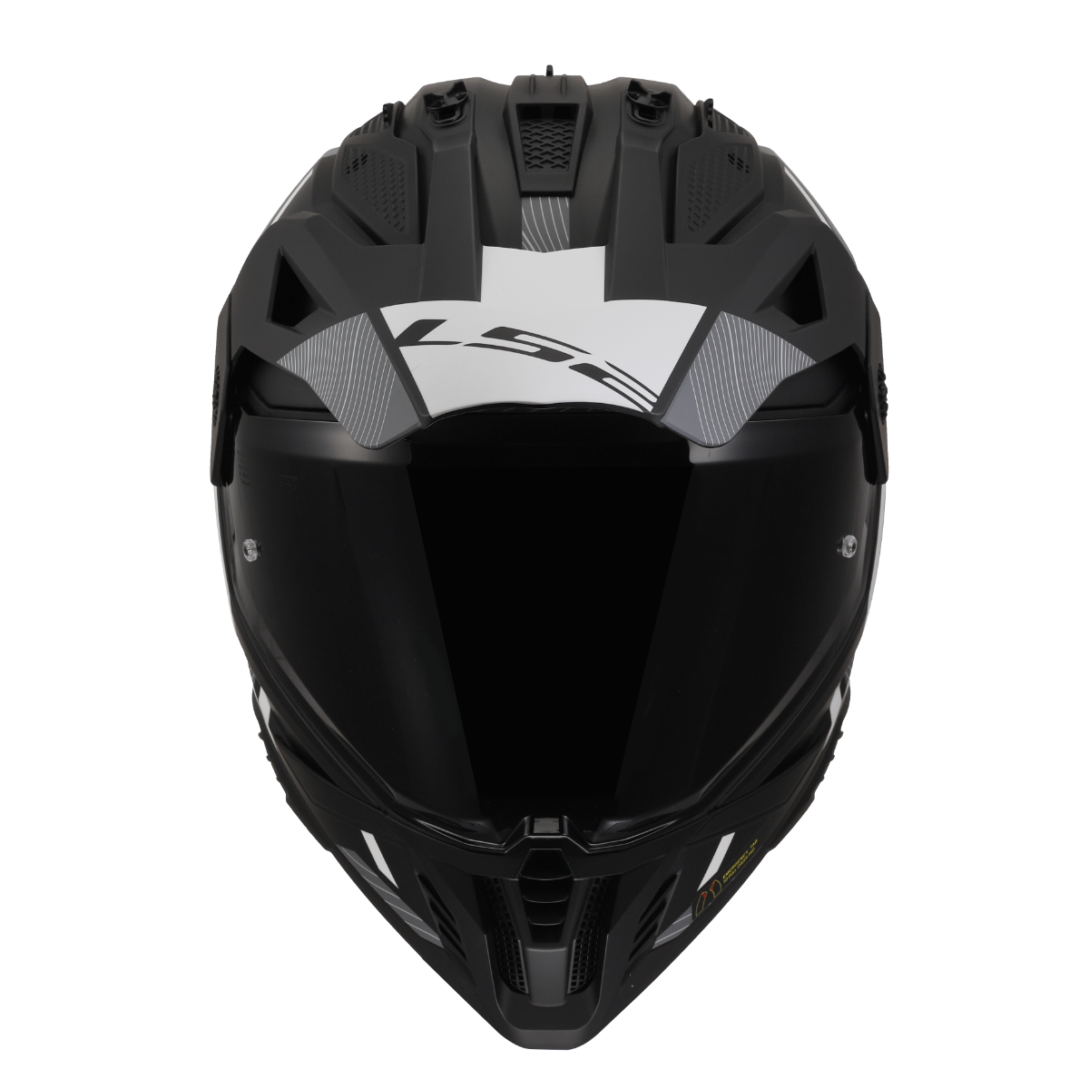 LS2 MX436 Pioneer 2 Hill Helmet - Matt Black White