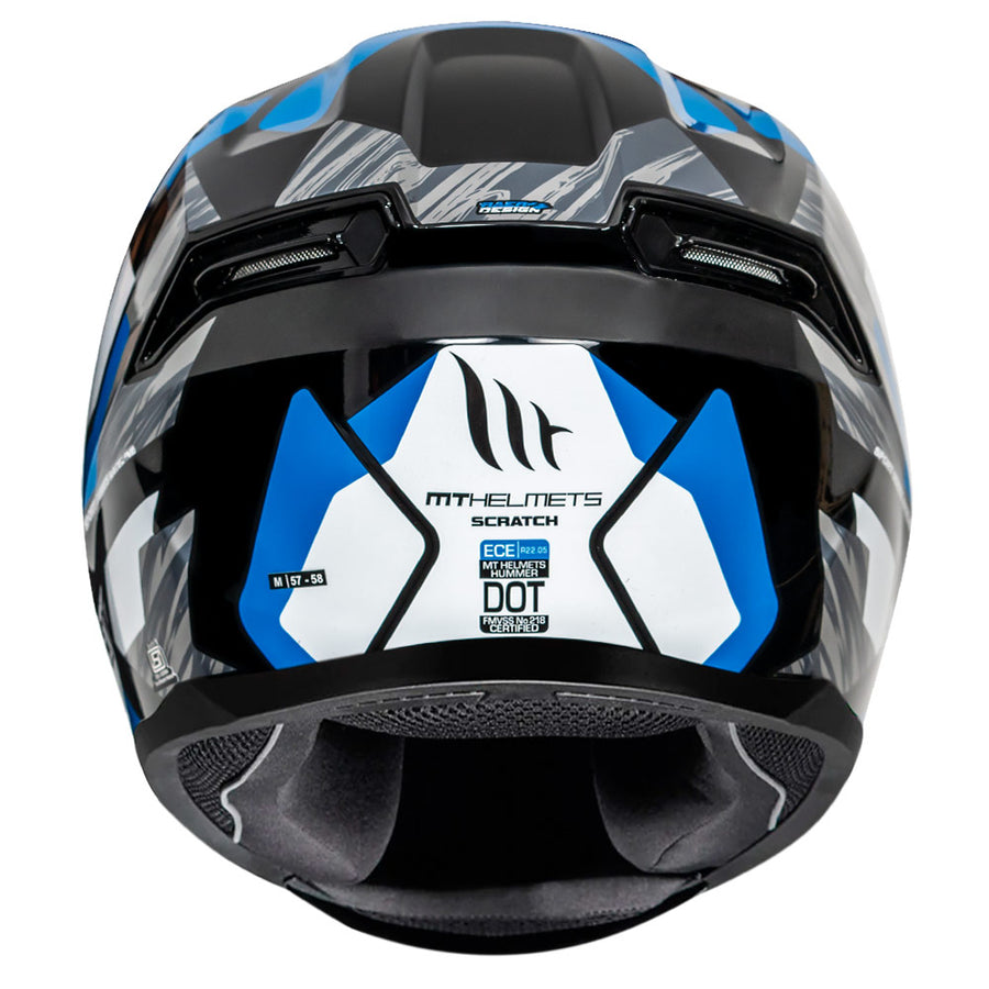 MT HUMMER SCRATCH HELMET - Glossy Blue