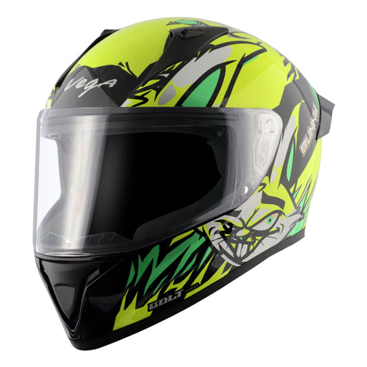 Vega Bolt Bunny Helmet - Black Neon Yellow