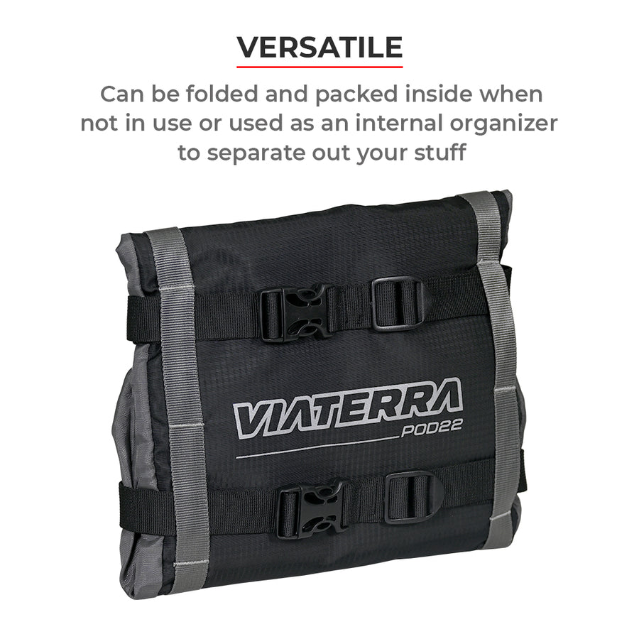 Viaterra Pod 100℅ WaterProof Motocycle TailBag 22L