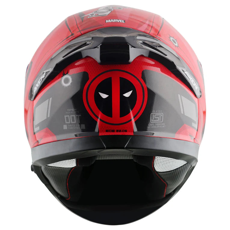 AXOR Apex Marvel Deadpool Helmet - RED BLACK