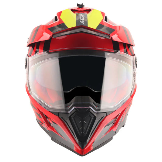 AXOR X-Cross Dual Visor Orbit Helmet - Red Black