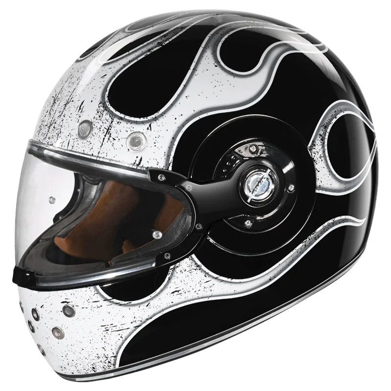SMK Retro Inferno Helmet - GL 266 (Back Grey Grey)