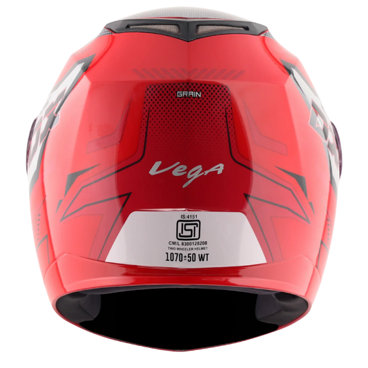Vega Edge DX Grain Helmet - Red Anthracite
