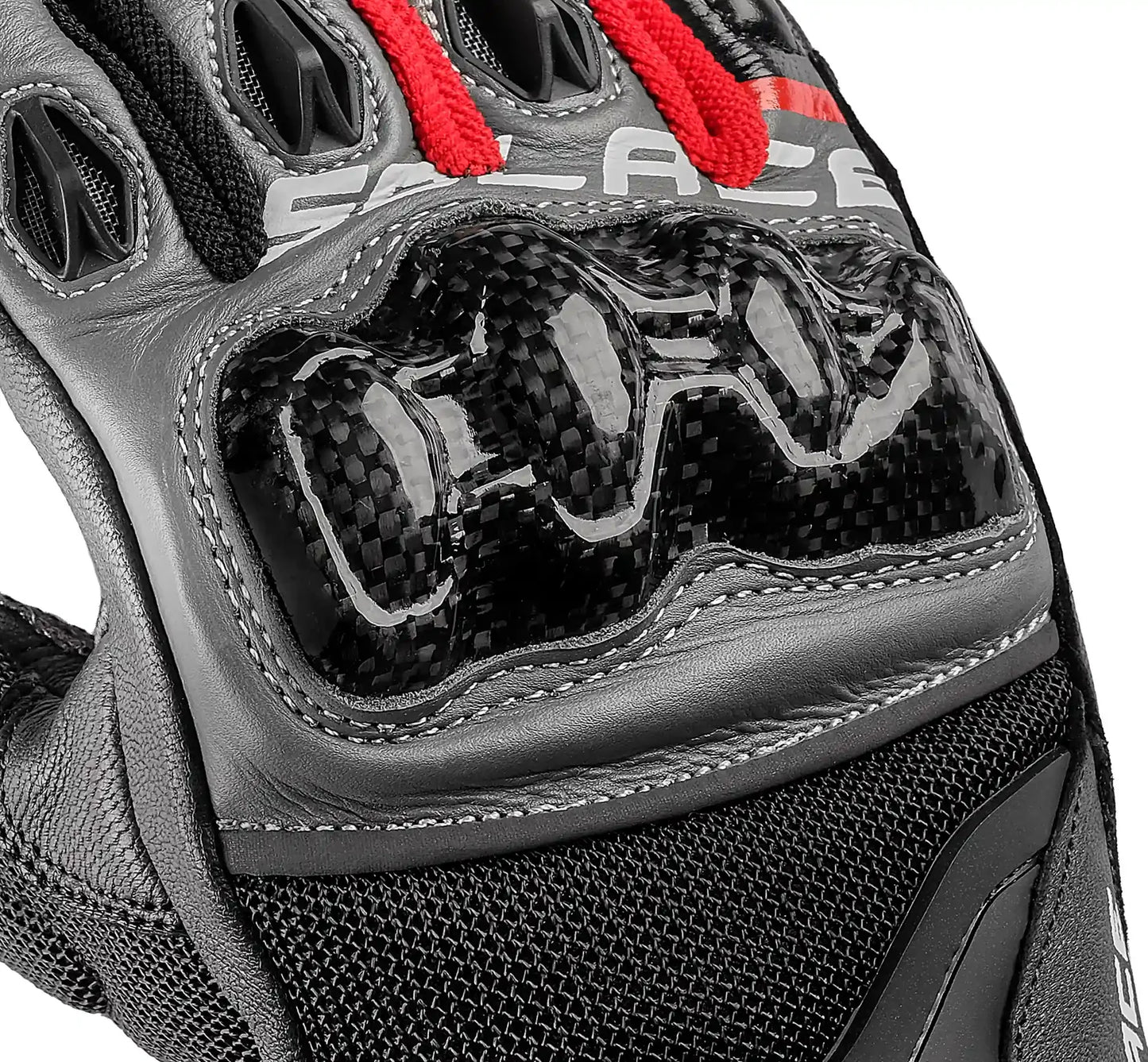 SOLACE Varno Short Gloves - Red Grey