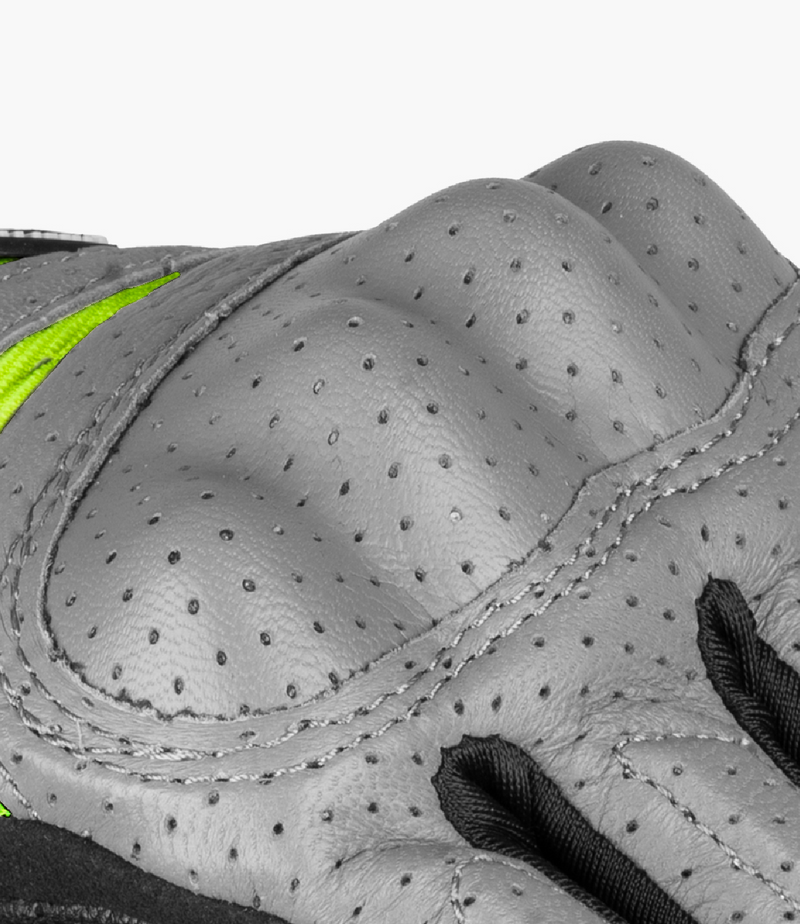 RYNOX AIR GT SP GLOVES - Grey Hi-Viz Green