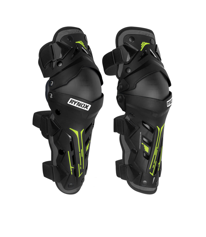 RYNOX BASTION BIONIC KNEE GUARDS - HI VIZ GREEN