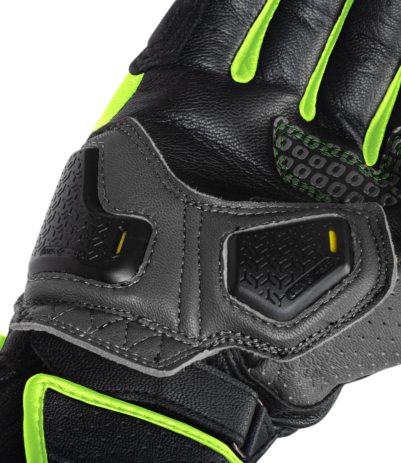 RYNOX STORM EVO 2 GLOVES - Hi-Viz Green Black