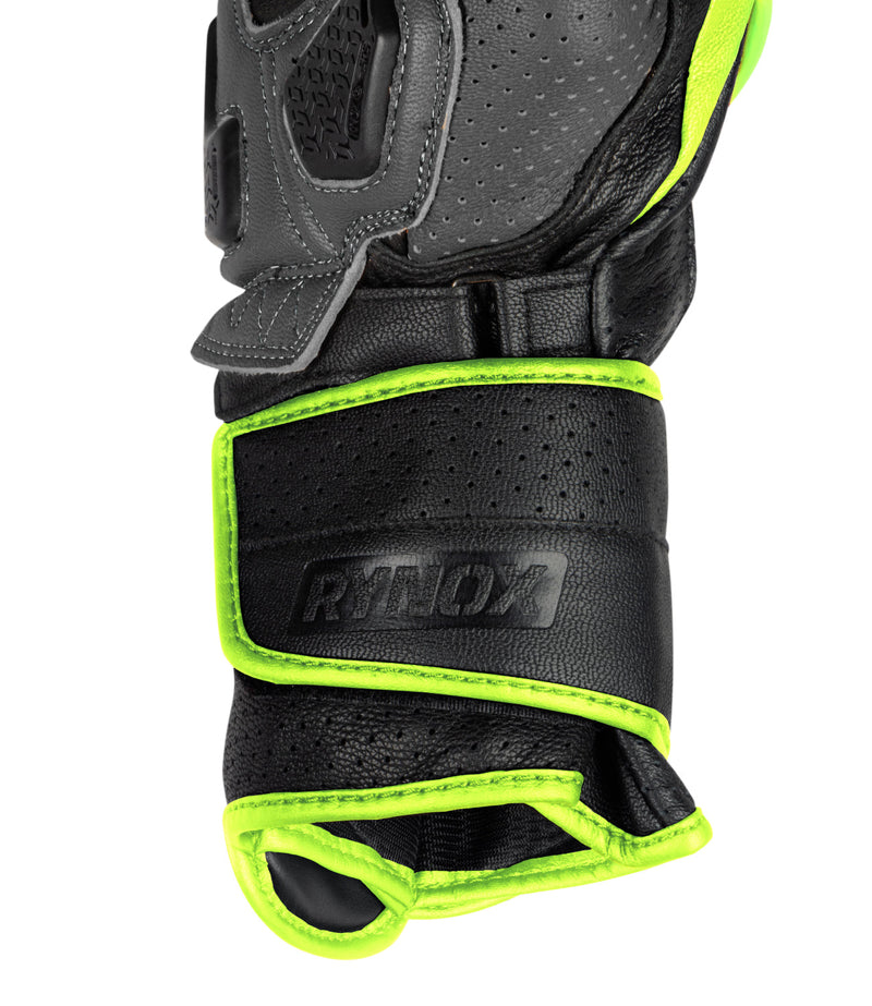 RYNOX STORM EVO 2 GLOVES - Hi-Viz Green Black