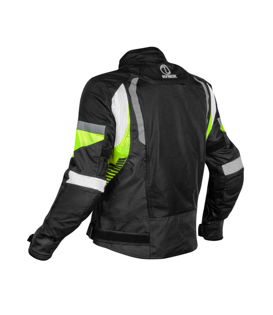 RYNOX TORNADO PRO 4 JACKET - Black Hi-Viz Green