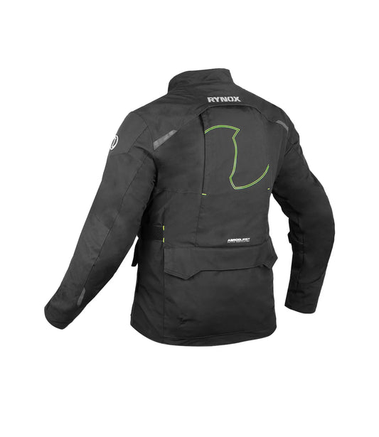RYNOX Advento Pro Jacket - Black Hi-Viz Green