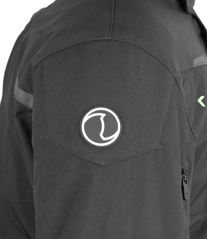 RYNOX Advento Pro Jacket - Black Hi-Viz Green