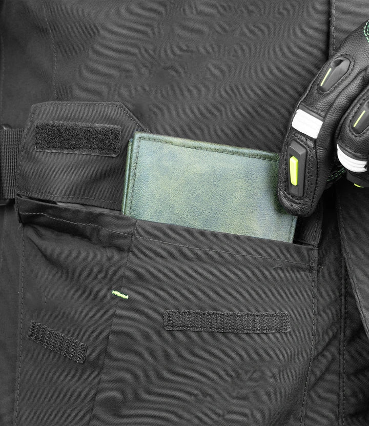 RYNOX Advento Pro Jacket - Black Hi-Viz Green