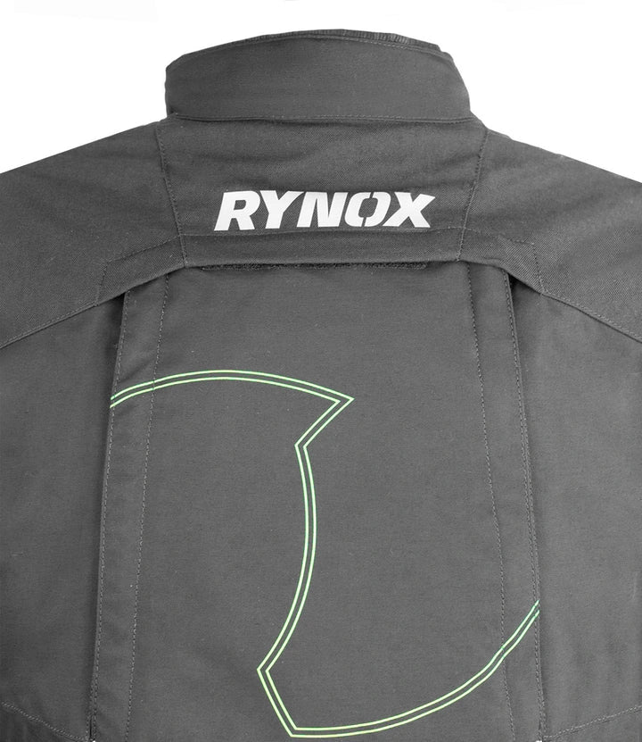 RYNOX Advento Pro Jacket - Black Hi-Viz Green