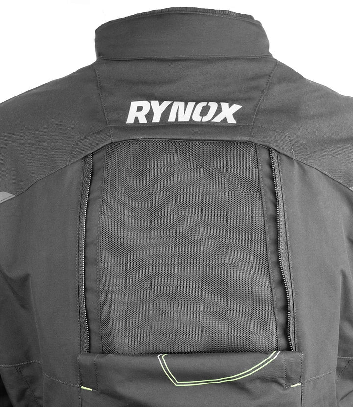 RYNOX Advento Pro Jacket - Black Hi-Viz Green
