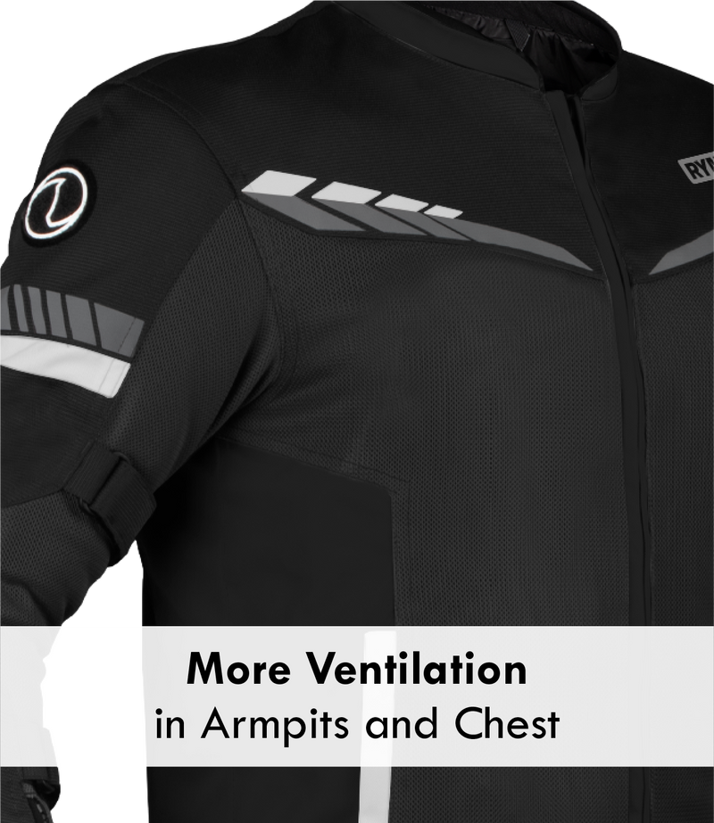 RYNOX AIR GT 4 JACKET - Black White