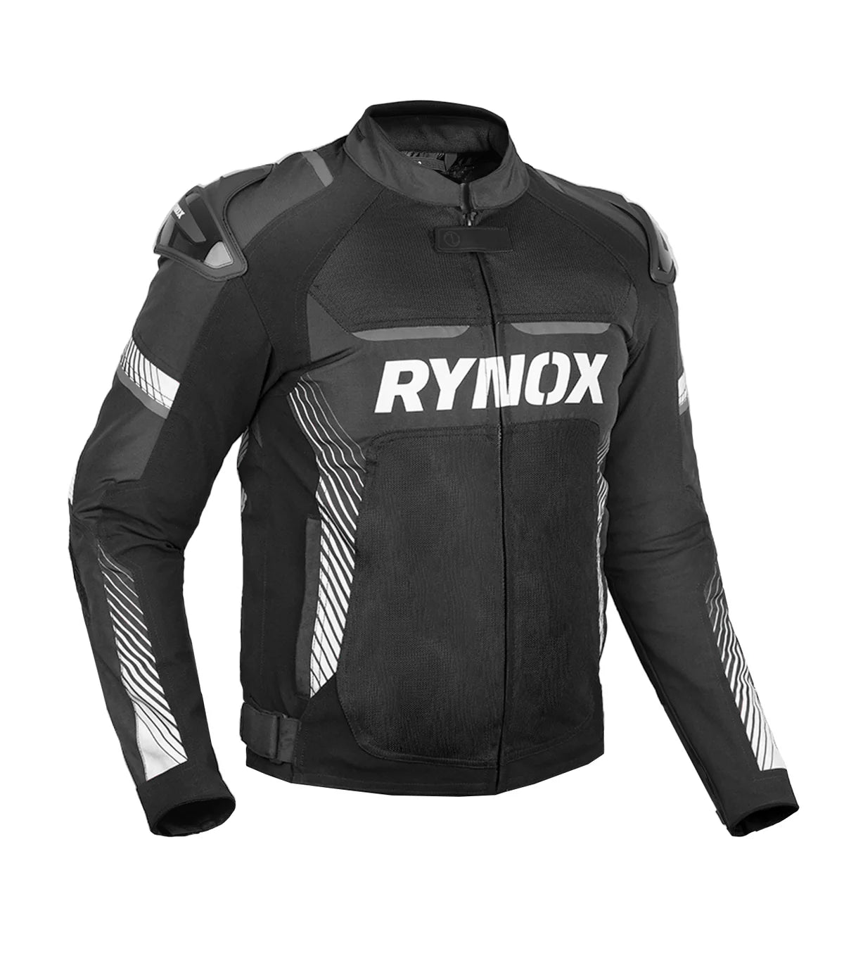 RYNOX Apex Evo Jacket - Black White (CE Certified Class AA)