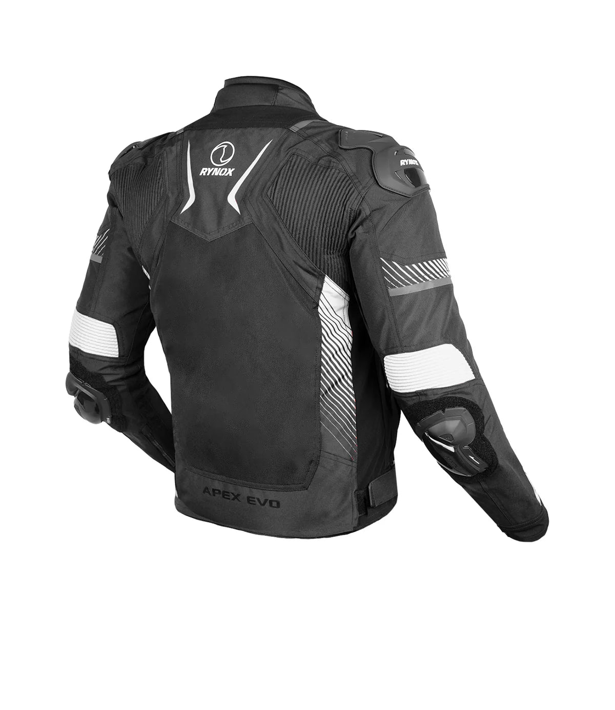 RYNOX Apex Evo Jacket - Black White (CE Certified Class AA)