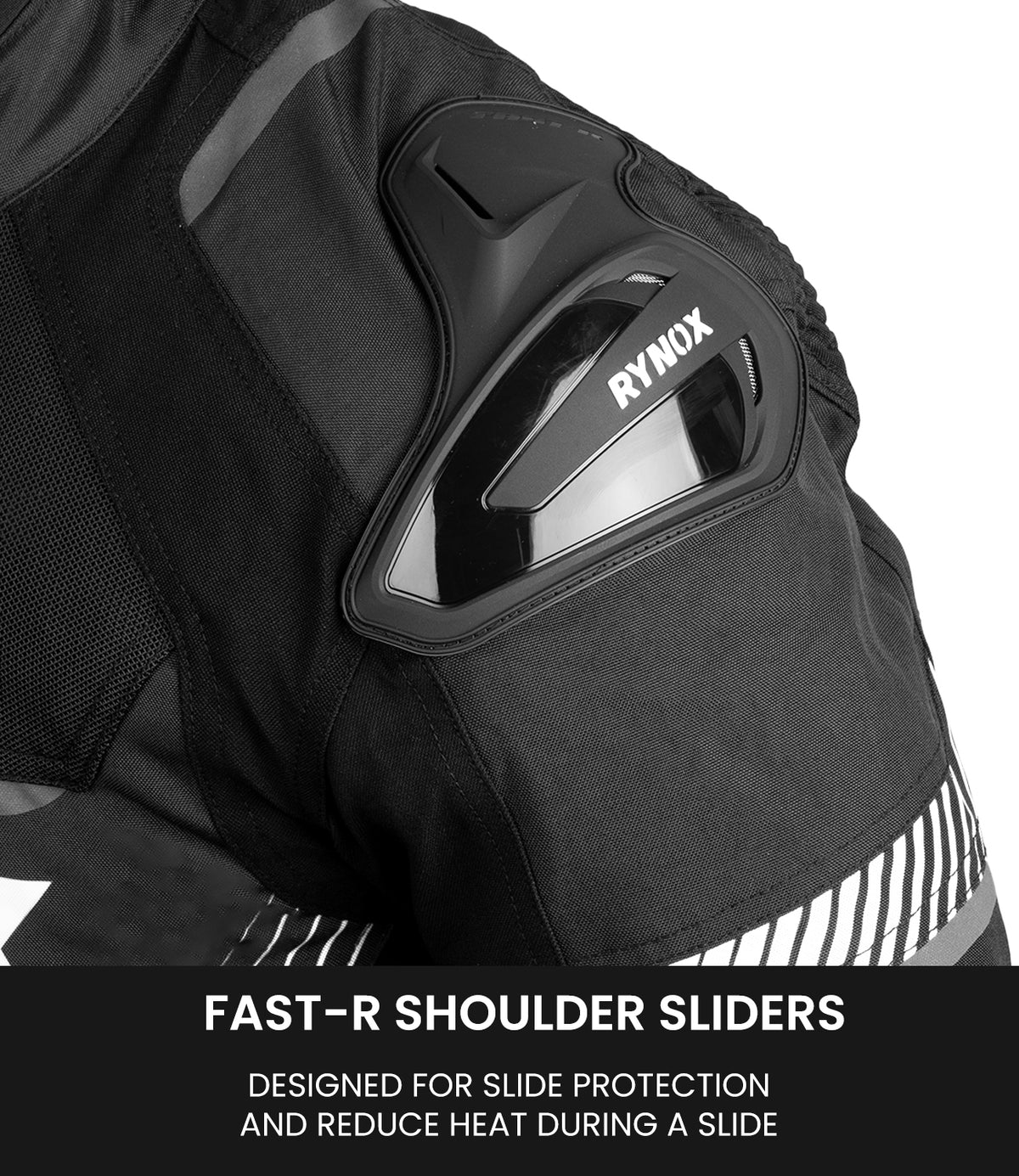 RYNOX Apex Evo Jacket - Black White (CE Certified Class AA)