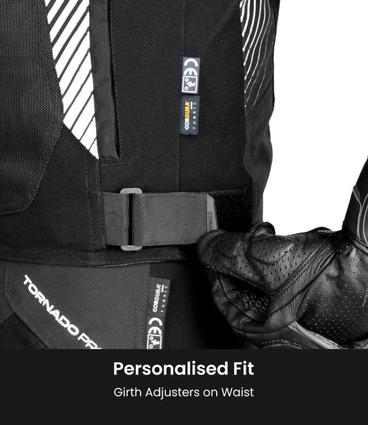 RYNOX Apex Evo Jacket - Black White (CE Certified Class AA)