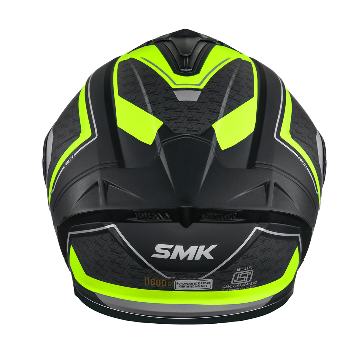 SMK TYPHOON RD1 HELMETS - GLOSS BLACK YELLOW GREY