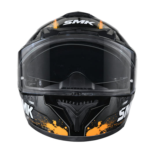 SMK TYPHOON REPTILE HELMETS - GL267 BLACK GREY ORANGE