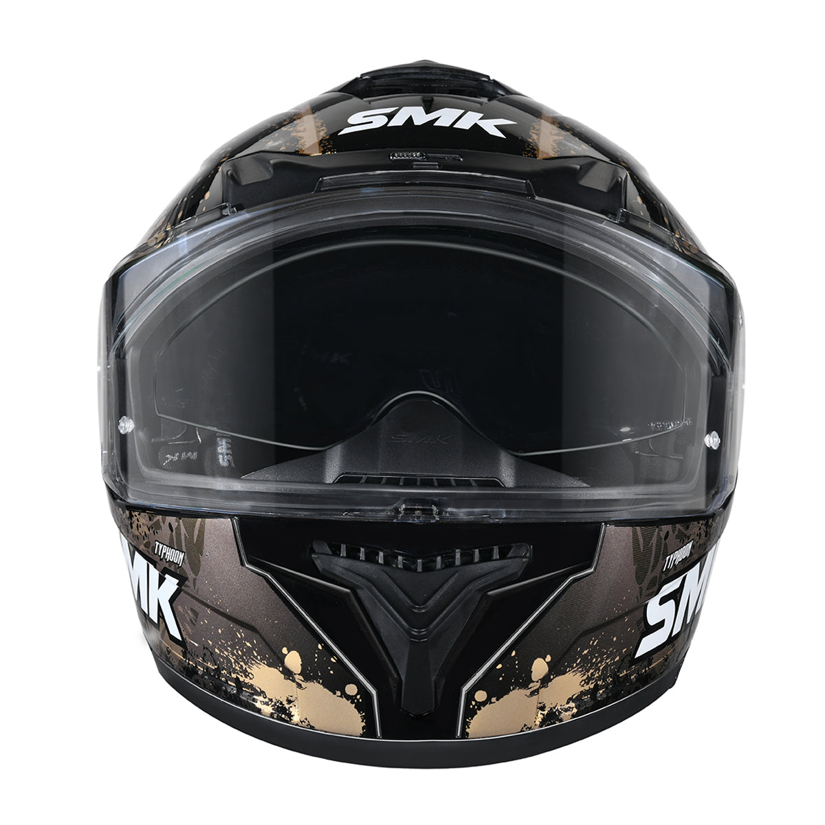 SMK TYPHOON REPTILE HELMETS - GLOSS BLACK GOLD