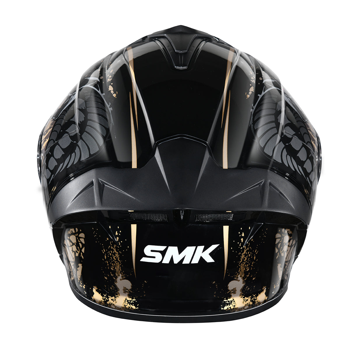 SMK TYPHOON REPTILE HELMETS - GLOSS BLACK GOLD