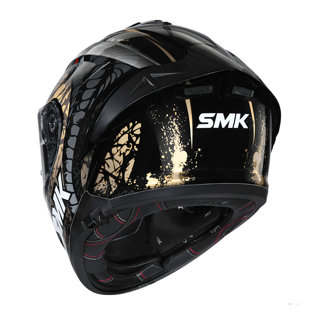 SMK TYPHOON REPTILE HELMETS - GLOSS BLACK GOLD