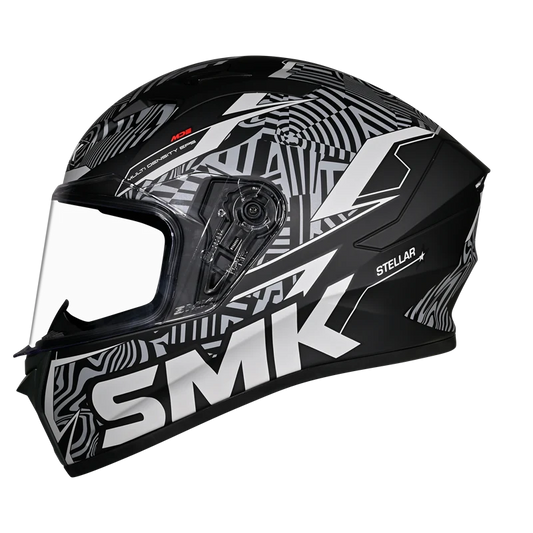 SMK STELLAR FURY HELMET - BLACK GREY