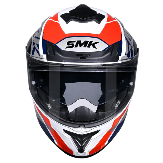 SMK TYPHOON STYLE HELMETS - GL136 WHITE RED GREY