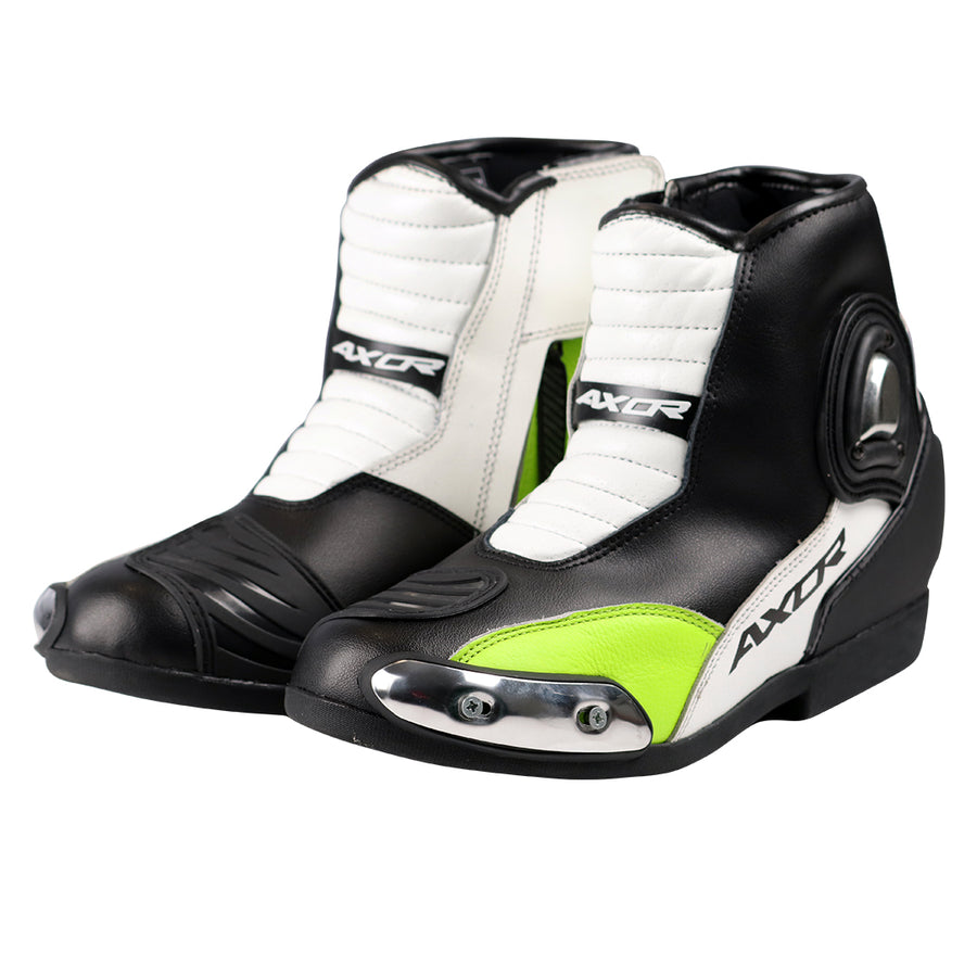 Axor Slicks Riding Boots - Black Neon Green