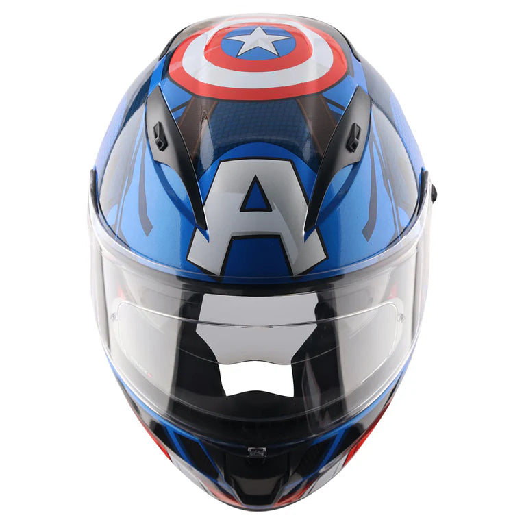 AXOR Street Marvel Captain America Helmet - Blue Red White
