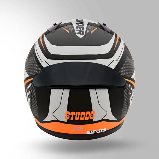 STUDDS THUNDER D4 HELMET - BLACK ORANGE