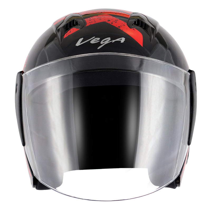 Vega Lark Victor Helmet - Black Red