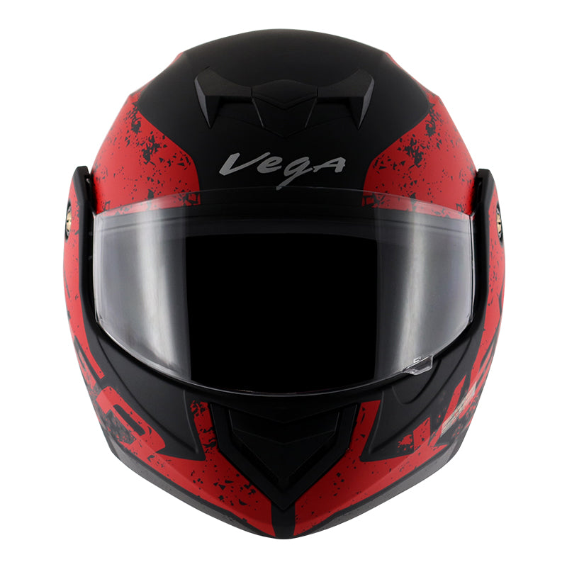 Vega Crux DX Victor Helmet - Dull Black Red