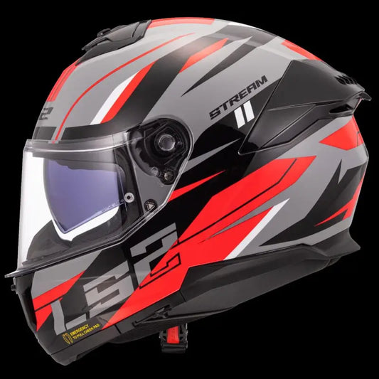LS2 FF320 Stream II Bolt Helmet - Matt Black Red