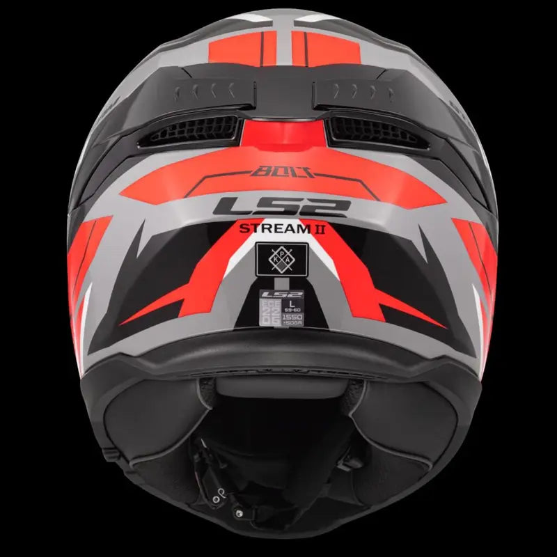 LS2 FF320 Stream II Bolt Helmet - Matt Black Red