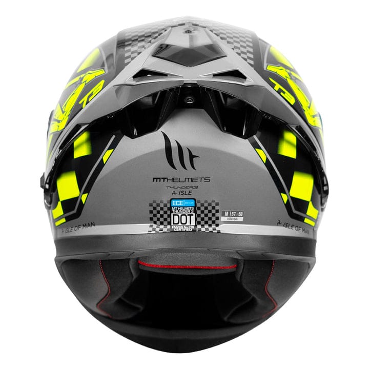 MT THUNDER3 PRO ISLE OF MAN HELMET - Gloss Fluorescent Yellow