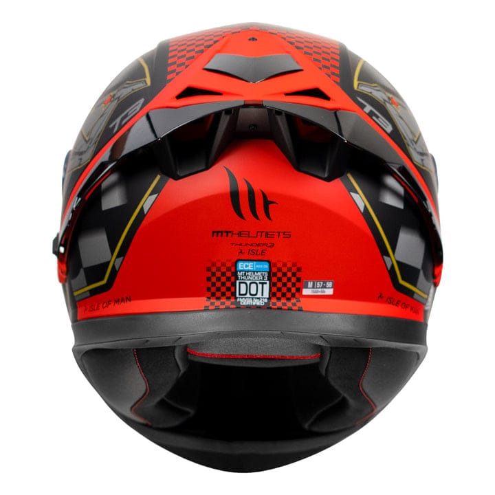 MT THUNDER3 PRO ISLE OF MAN HELMET - Matt Red