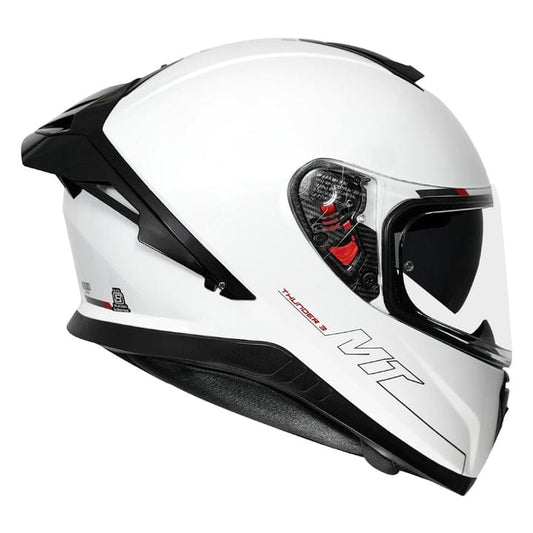 MT THUNDER3 PRO SOLID HELMET - Gloss White
