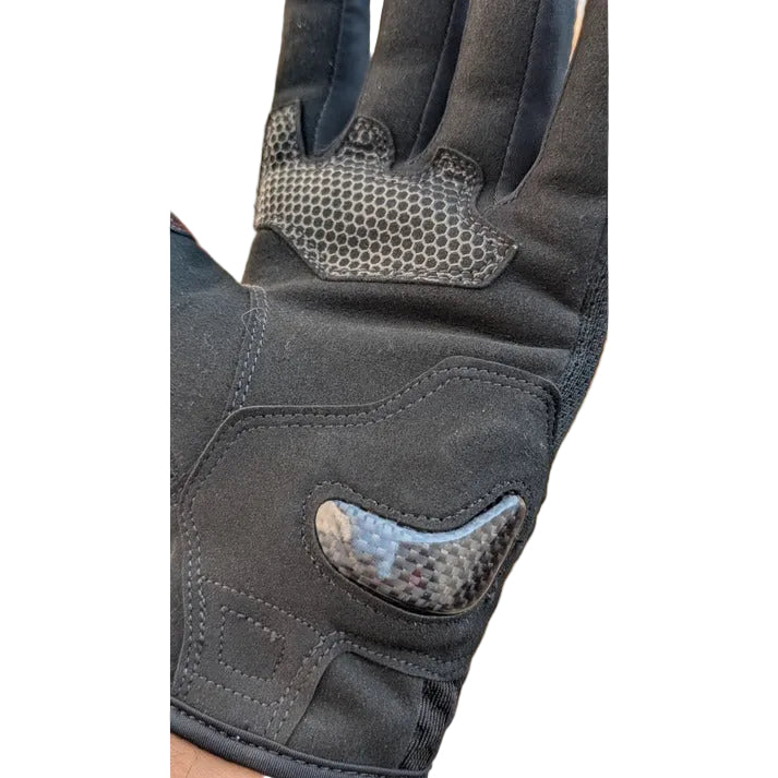LS2 Chaki Carbon Riding Gloves - Black