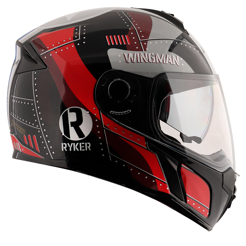 Vega Ryker DV Wingman Helmet - Black red