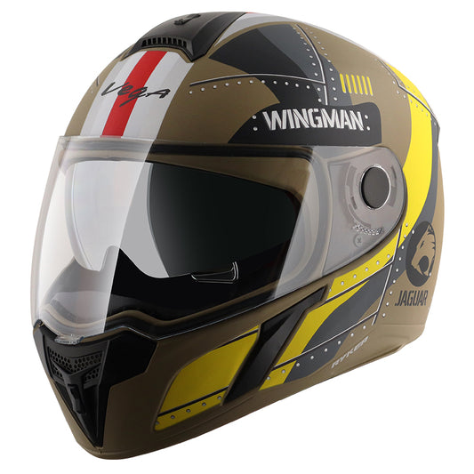 Vega Ryker DV Wingman Helmet - Dull desert storm neon yellow