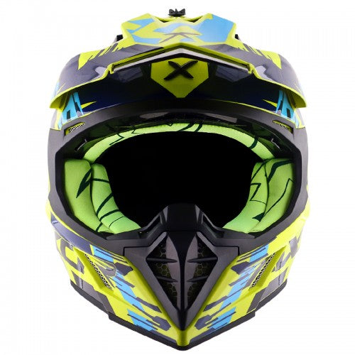 AXOR X-CROSS X1 HELMET - NEON YELLOW BLUE