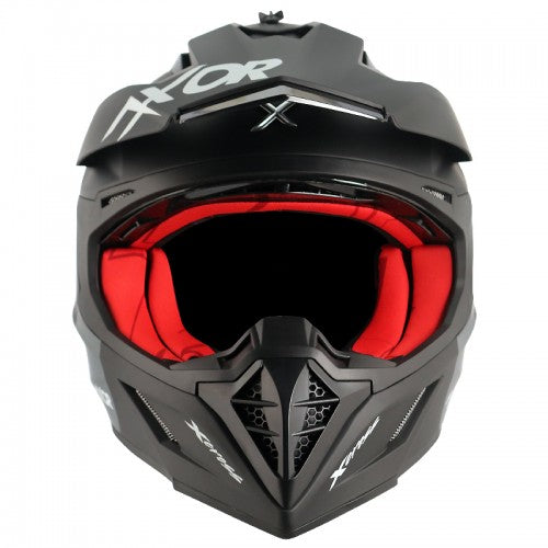 AXOR X-CROSS HELMET - DULL BLACK RED